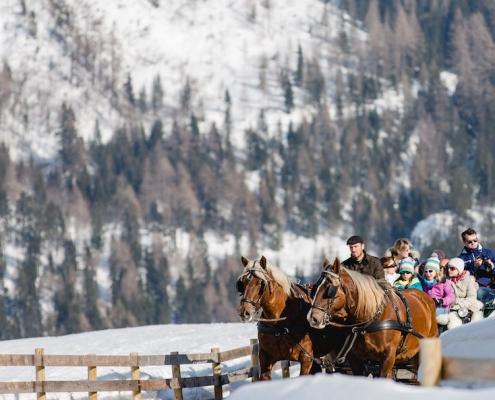 horse-drawn sleigh rides Kinderhotel Ramsi